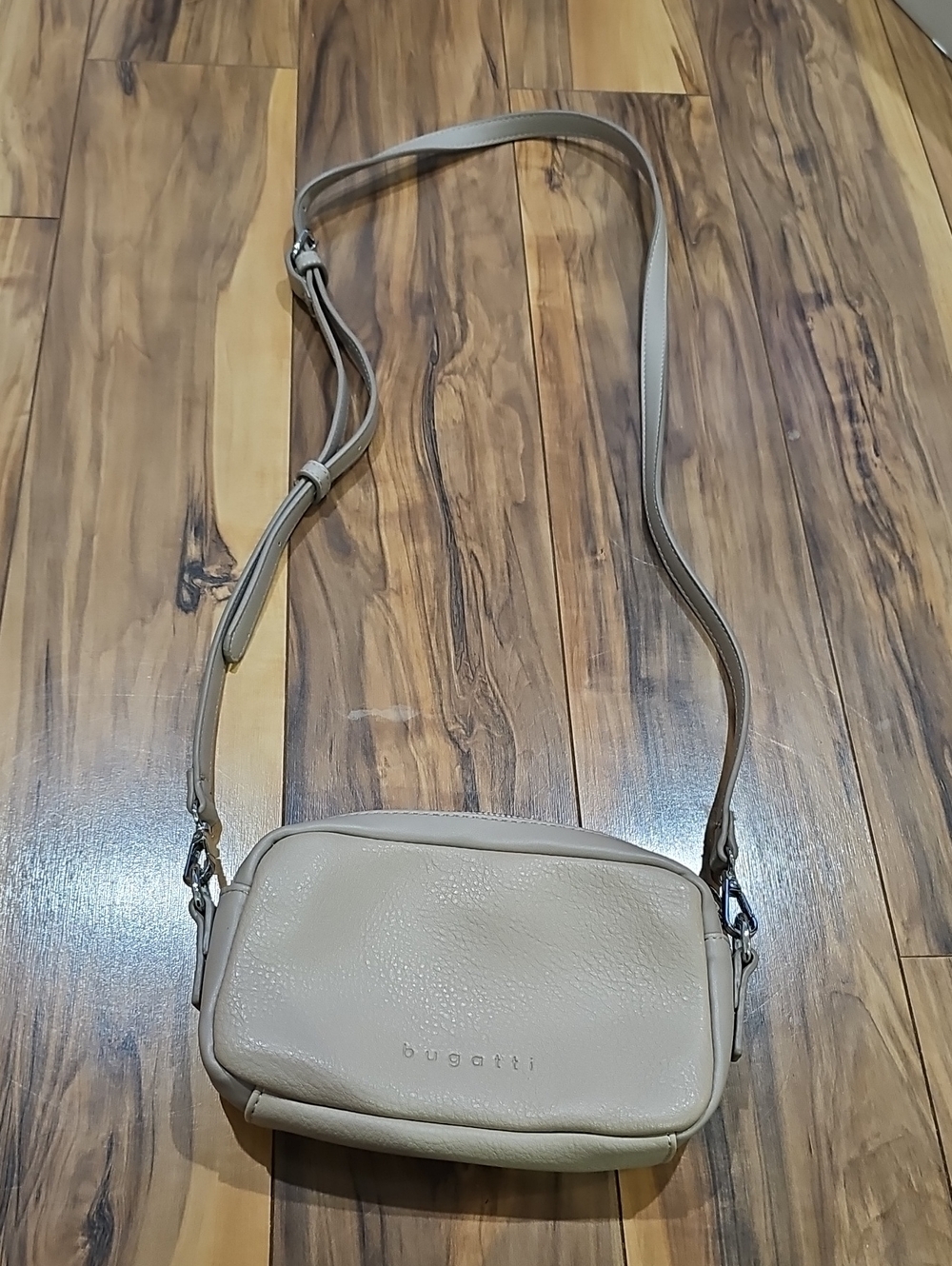 Bugatti Women's Beige Crossbody Bag - Compact Leather Shoulder Bag